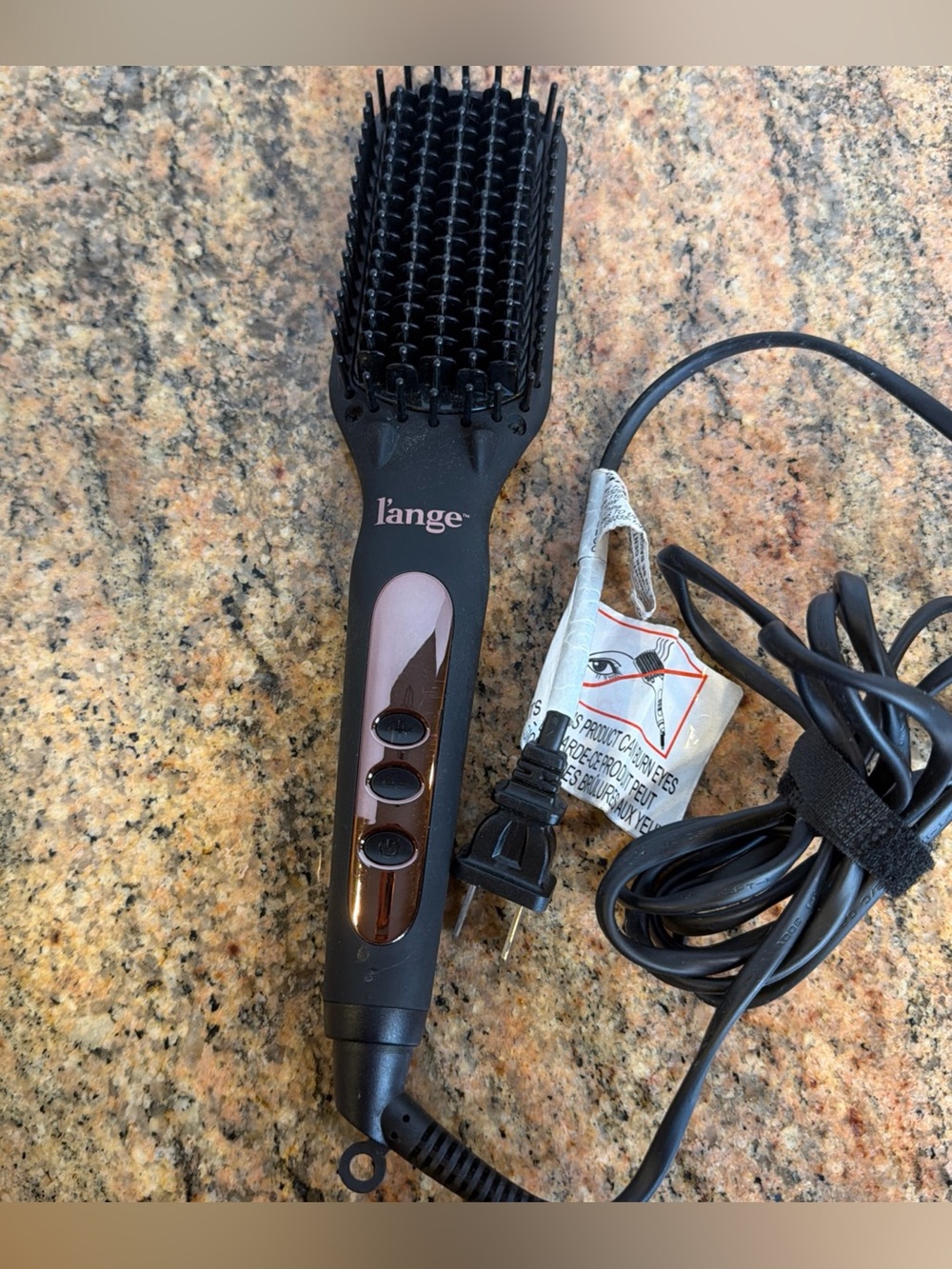 L'ANGE HAIR Le Vite Hair Straightener Brush Heated Ceramic Flat Iron Hot Brush i